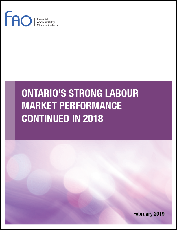 Ontario’s strong labour market performance continued in 2018